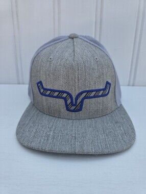 Kimes Ranch Western Unisex Cap Trucker Hybrid Snapback Grey White